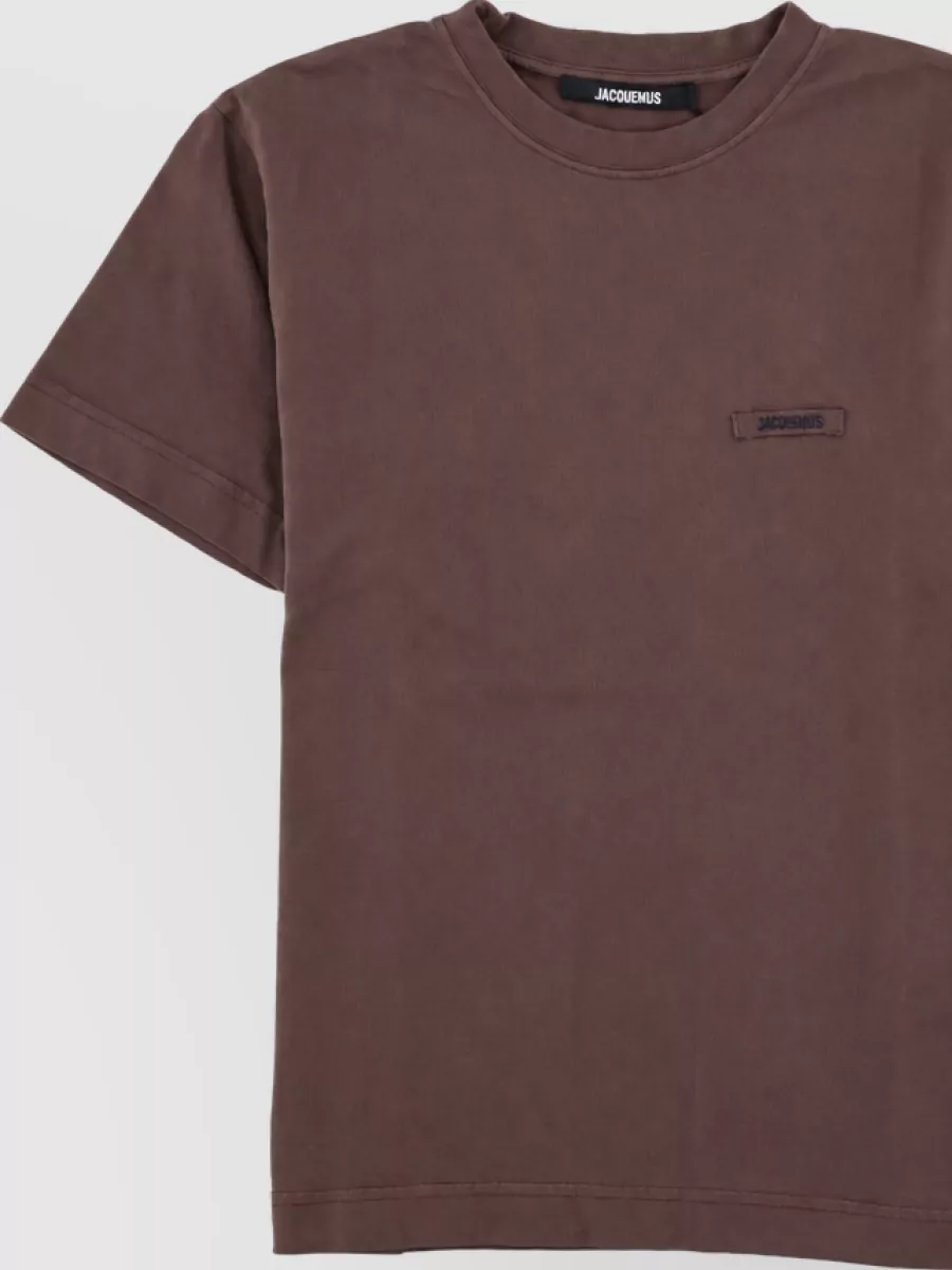 Jacquemus Grosgrain Detail Short Sleeve Crew Neck T-Shirt