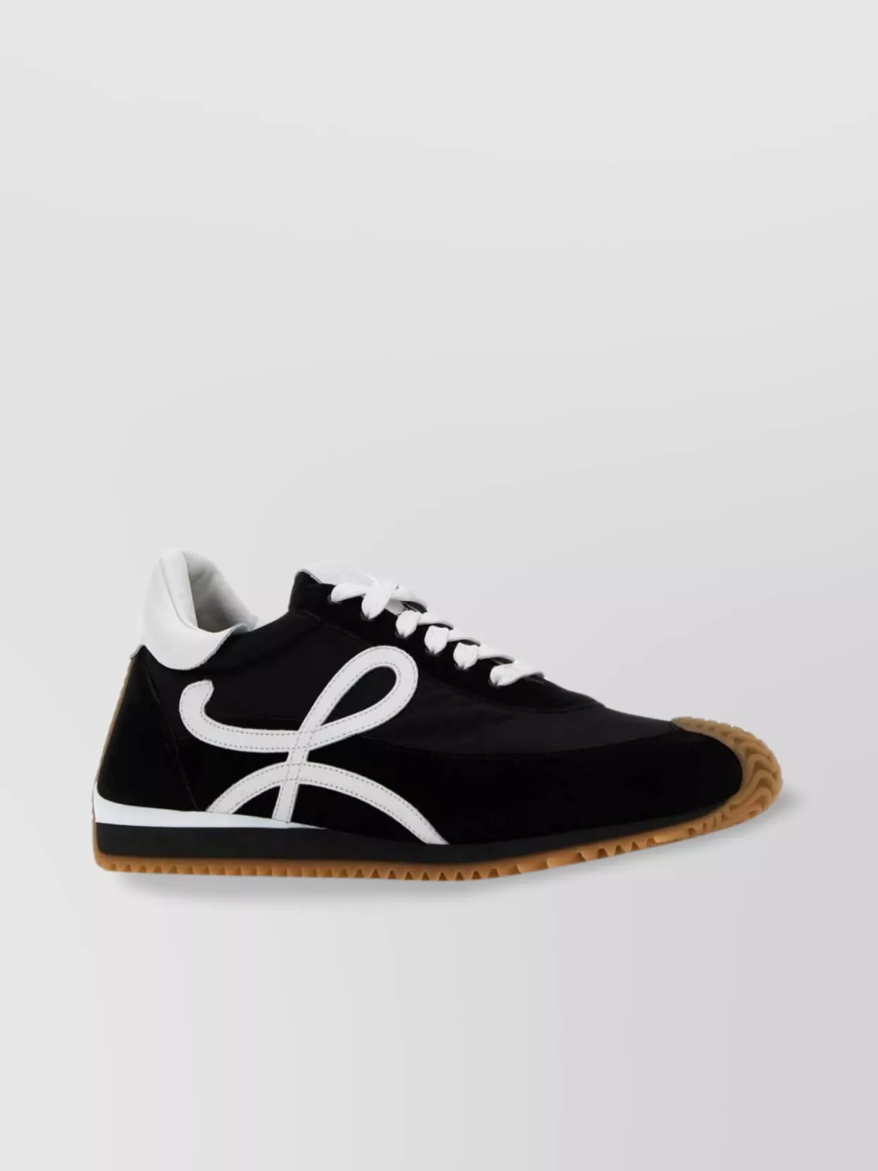 Shop Loewe Nylon And Suede Sneakers With Contrast Detailing