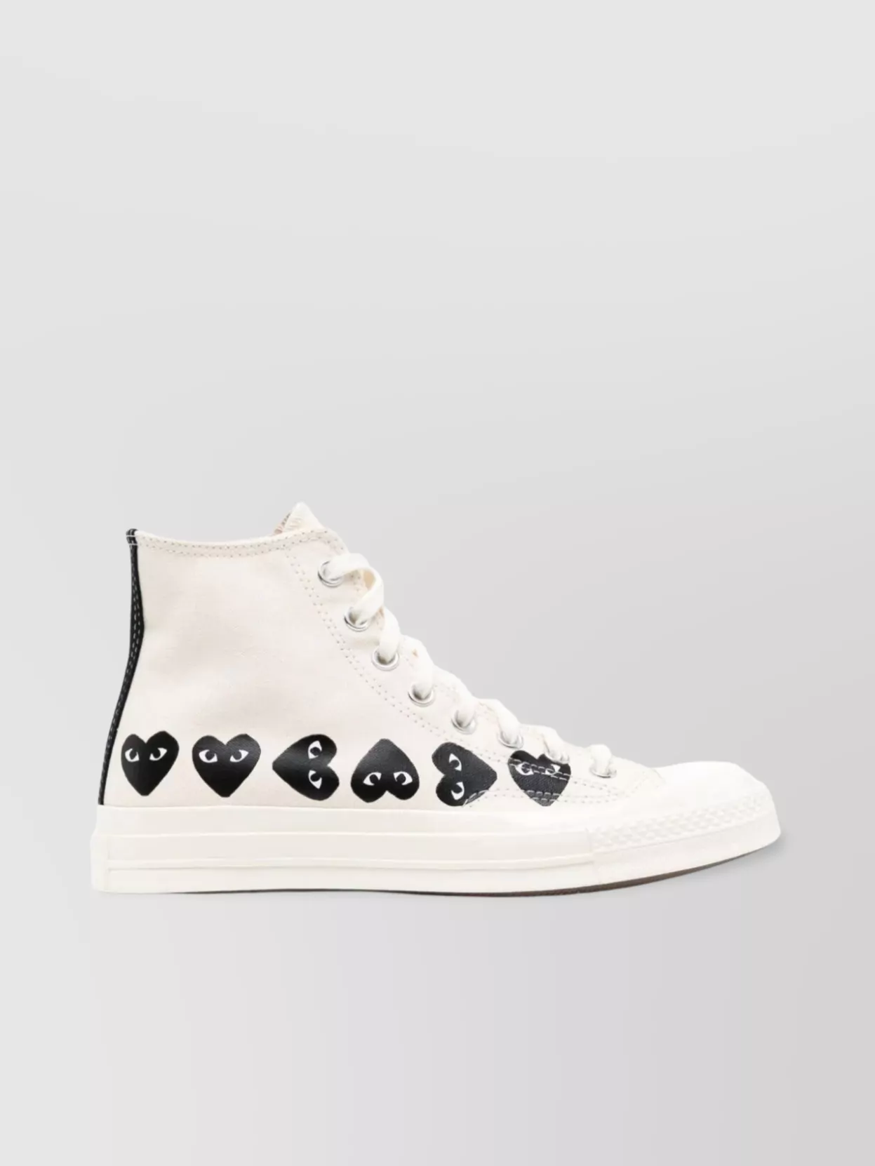 Comme Des Garçons High Top Heart Motif Sneakers