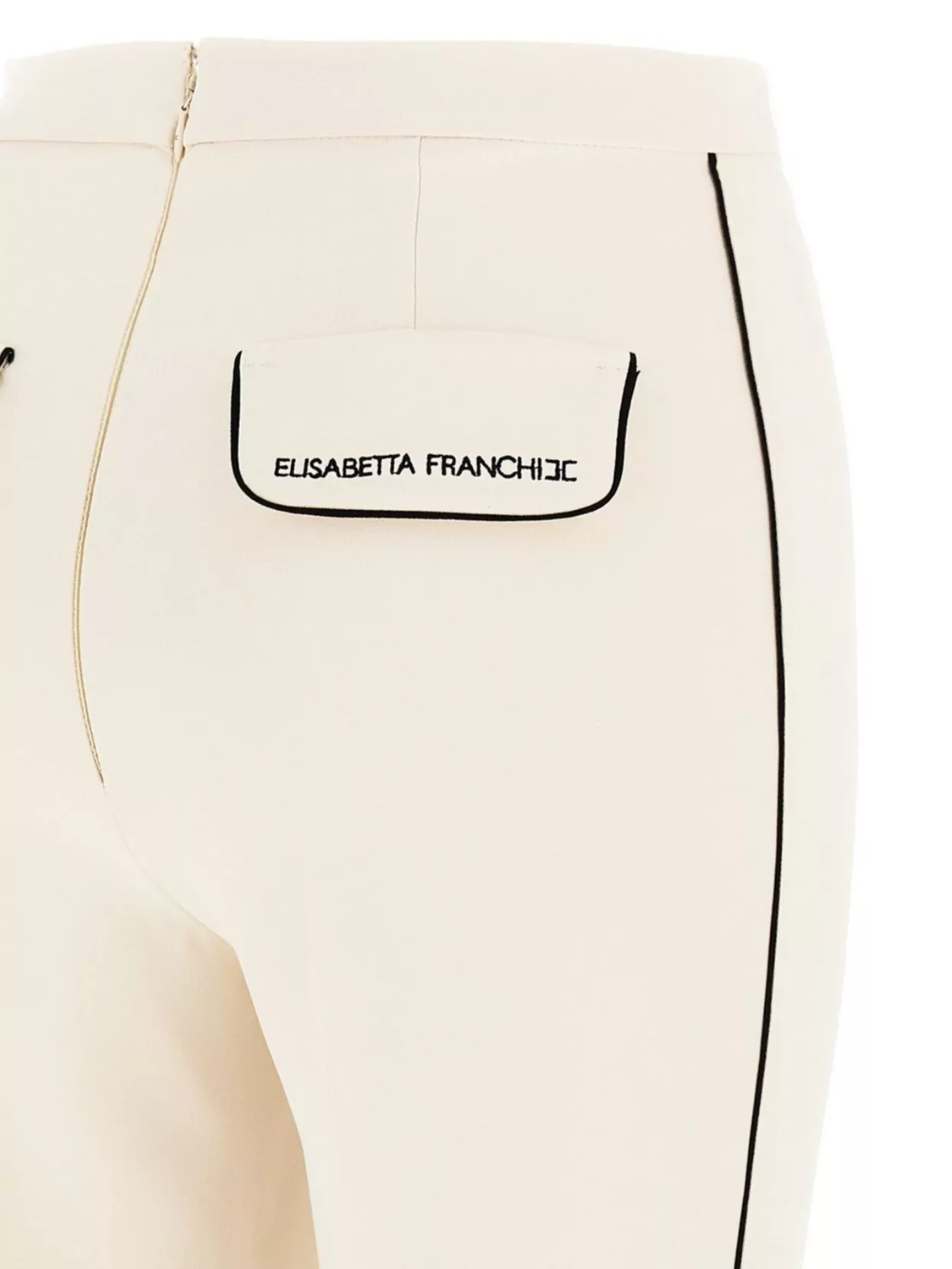 Elisabetta Franchi Flared High Waist Trousers With Back Pockets