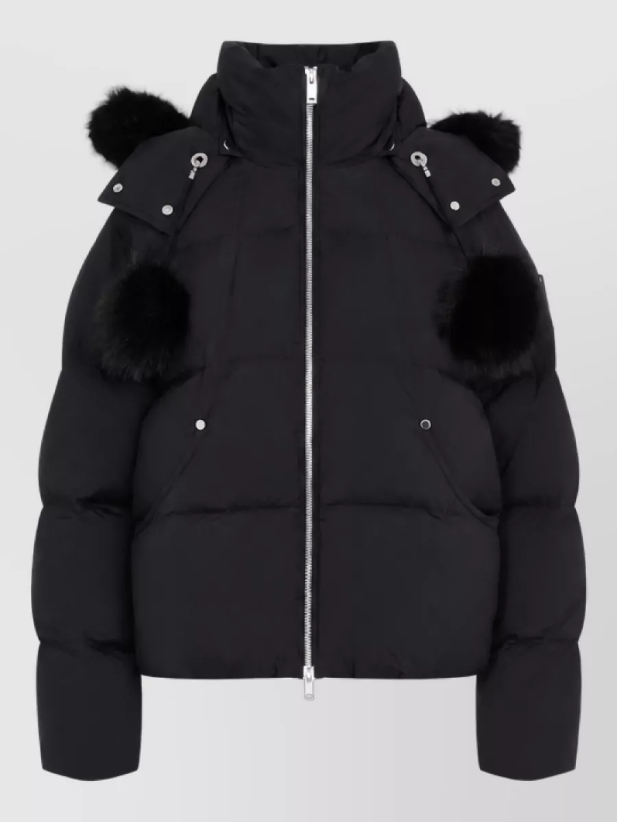 Moose Knuckles Quilted faux fur hood puffer jacket