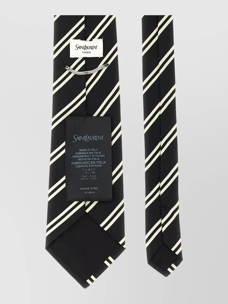 Saint Laurent silk striped tie
