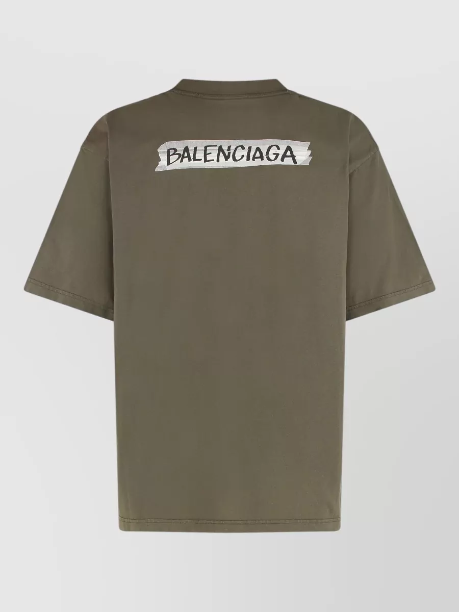 Balenciaga Masking Tape Medium Fit Jersey T Shirt