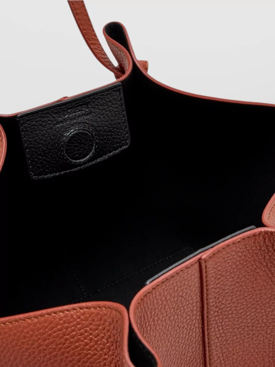 Yuzefi Mochi Leather Tote Bag Structured Shape