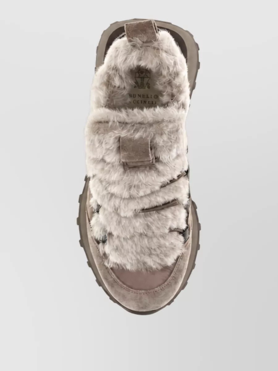 Brunello Cucinelli Suede Leather Low-Top Sneakers