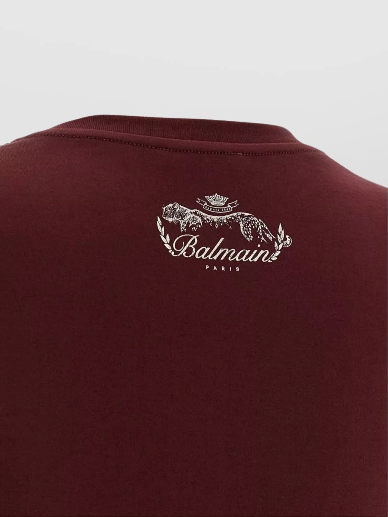 Balmain Cropped T-shirt Featuring Knotted Detail In Burgundy