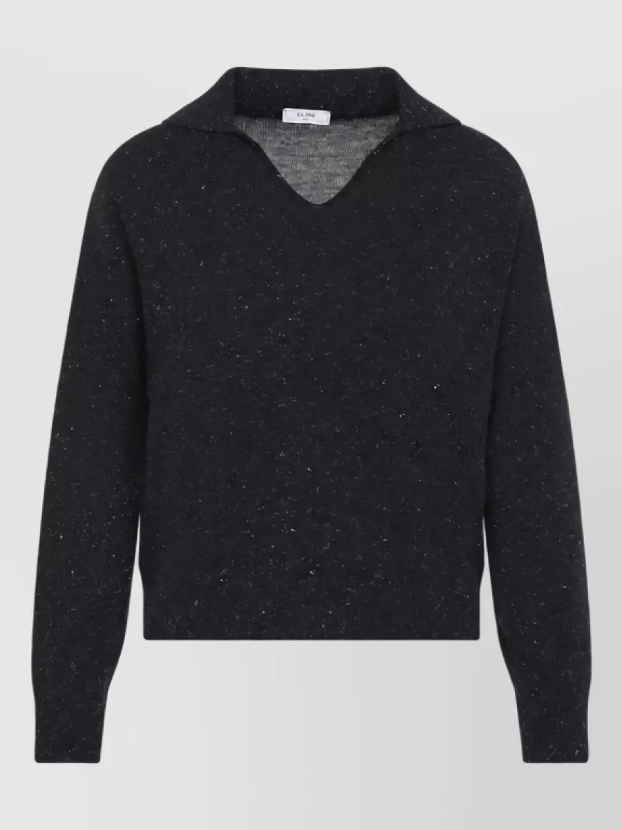 Peserico fine-knit lurex polo jumper