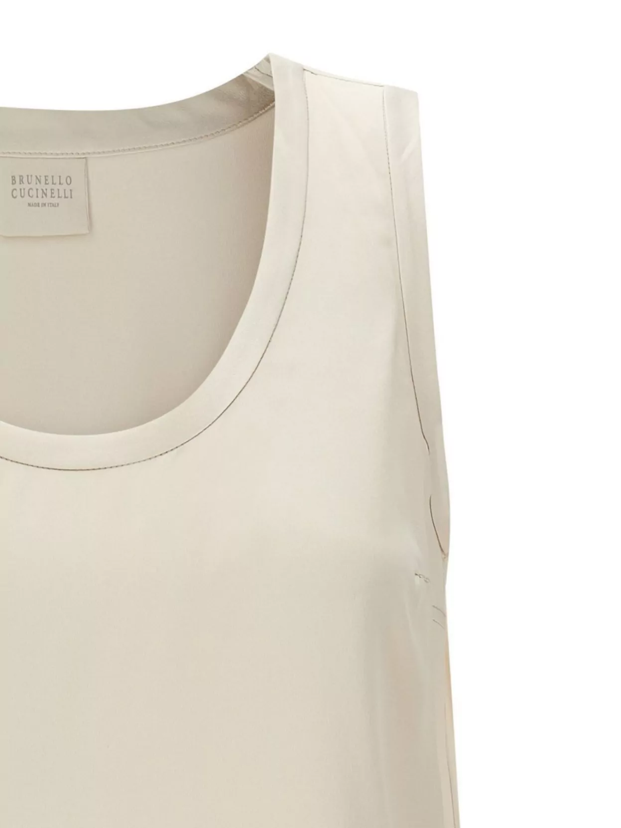 Brunello Cucinelli Stretch Silk Satin Top