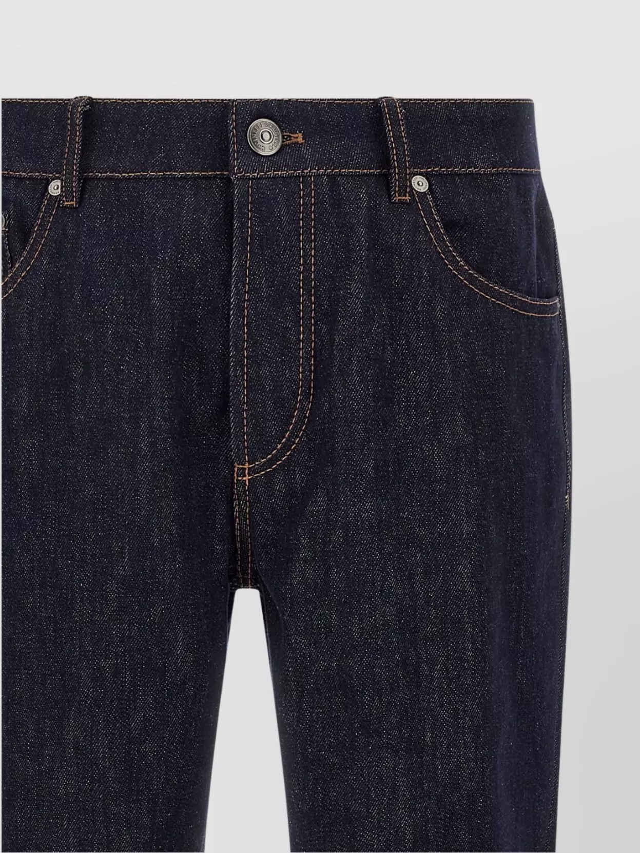 Brunello Cucinelli Five-Pocket Denim Trousers Featuring Belt Loops