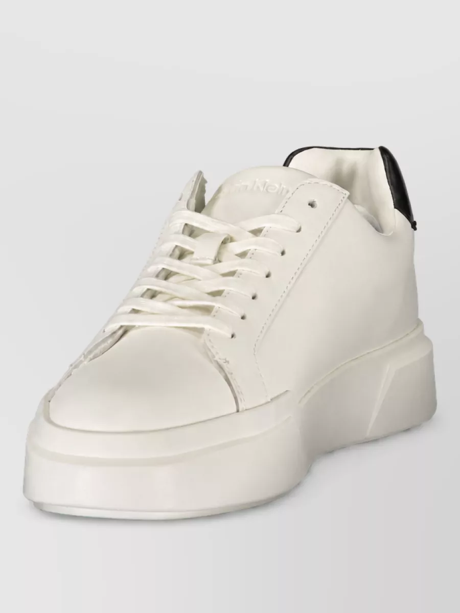 Calvin Klein leather lace-up sneakers