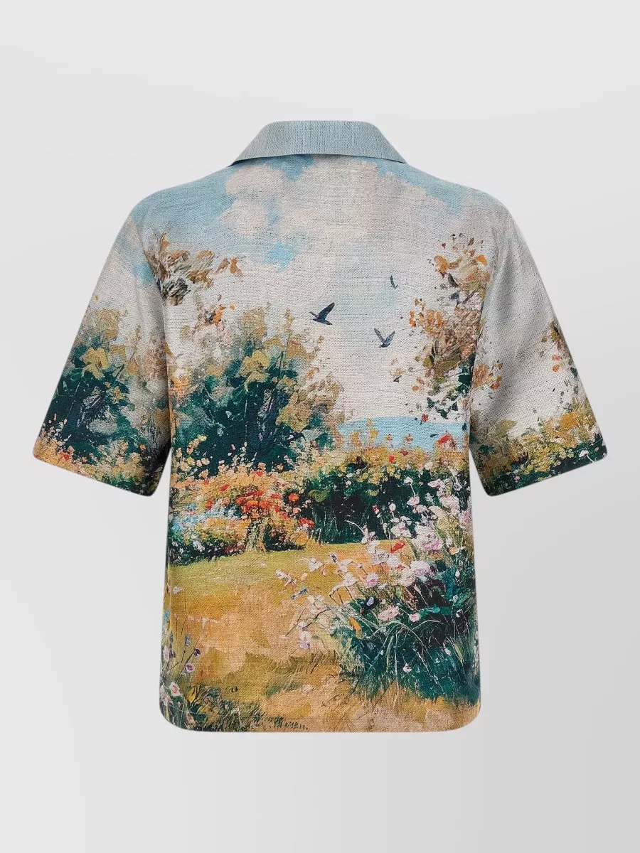 Amiri Silk Printed Bowling Shirt