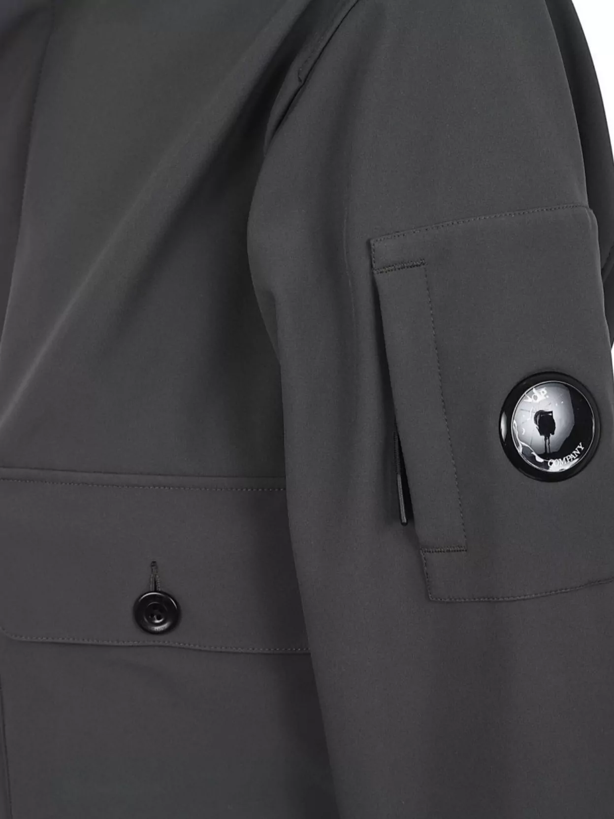 C.p. Company Medium Jacket With Ribbed Collar And Pockets