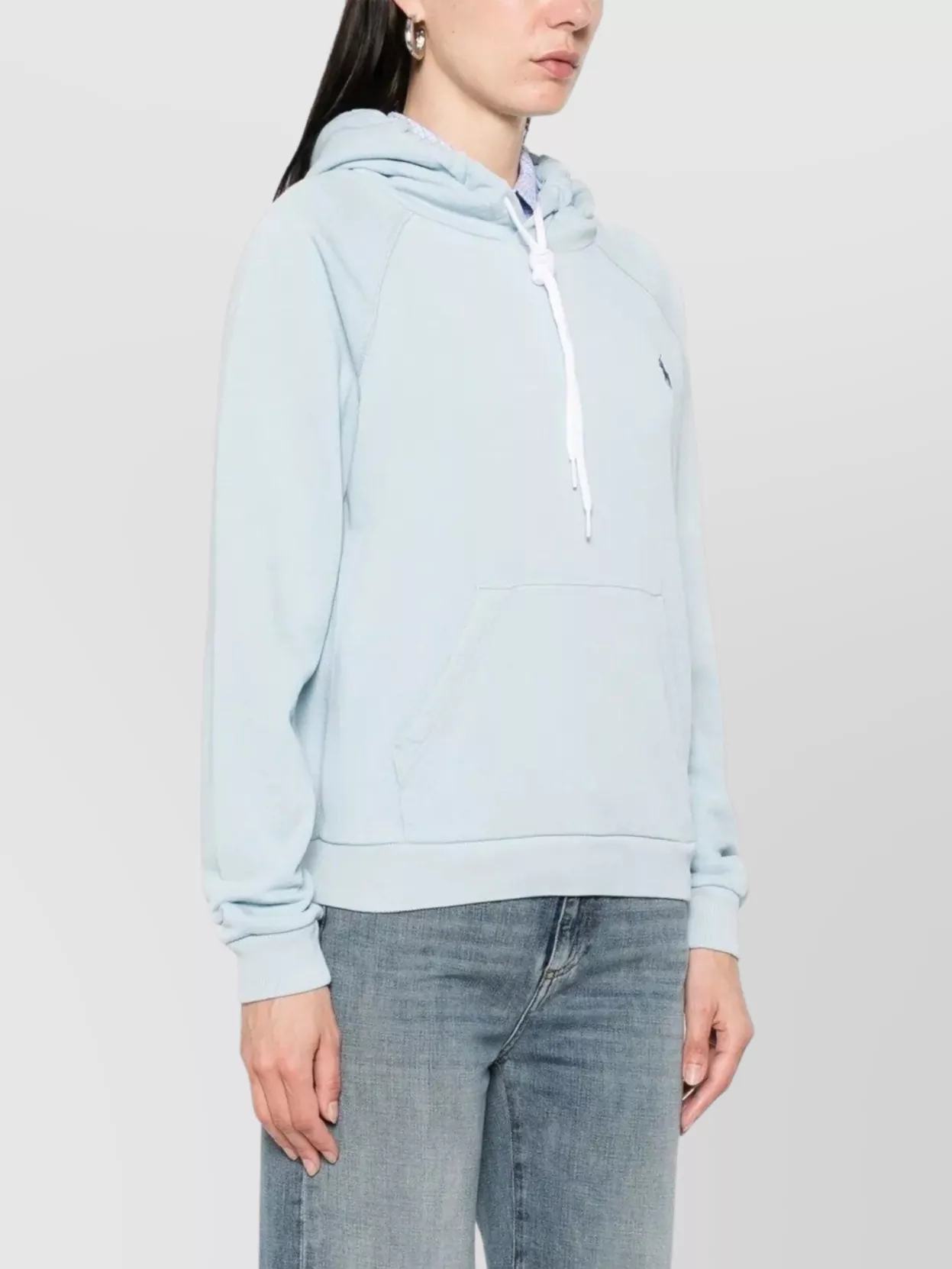 Shop Polo Ralph Lauren Hooded Cotton Blend Top