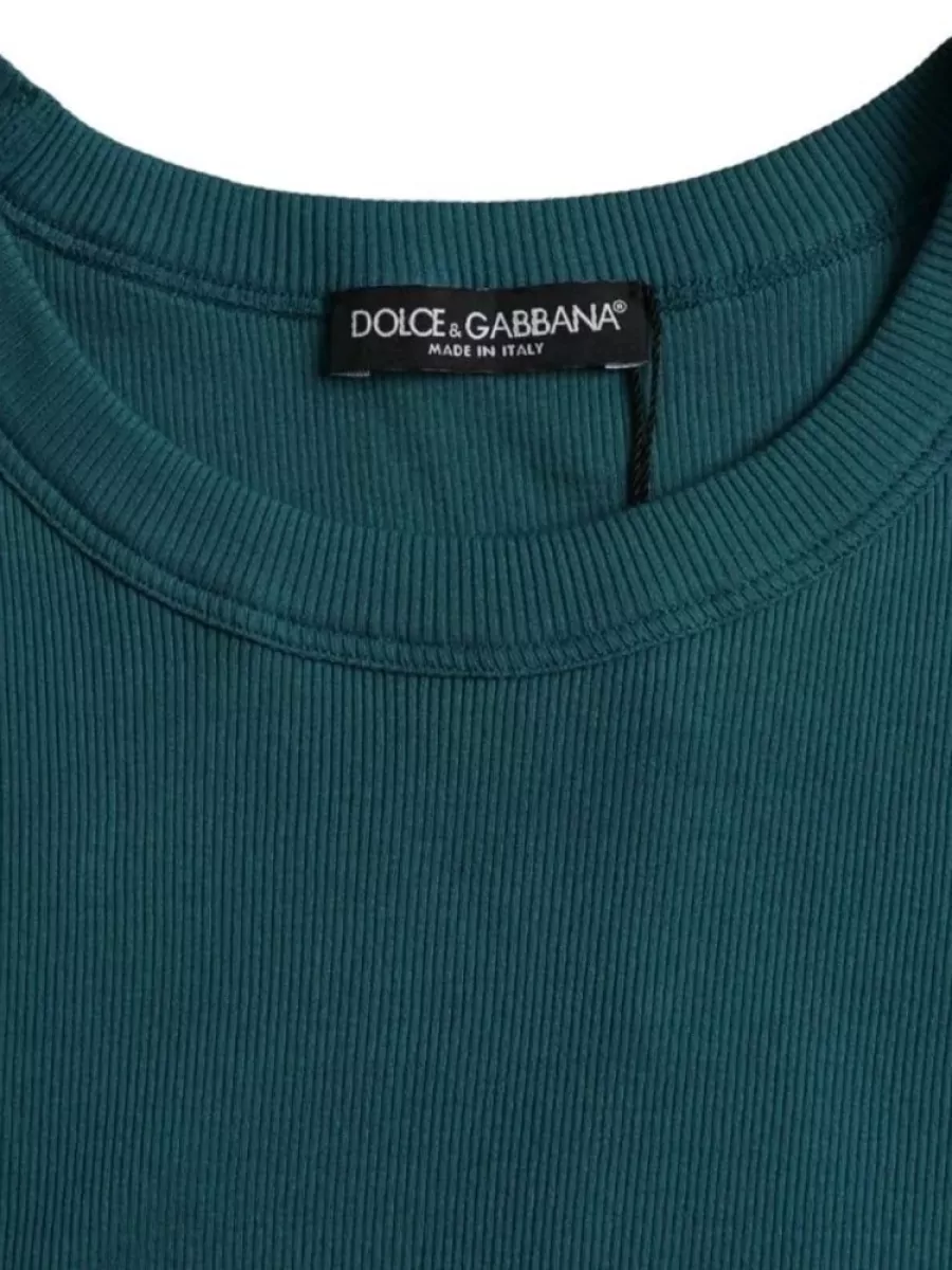 Dolce&Gabbana Ribbed Cotton Short-Sleeve T-Shirt