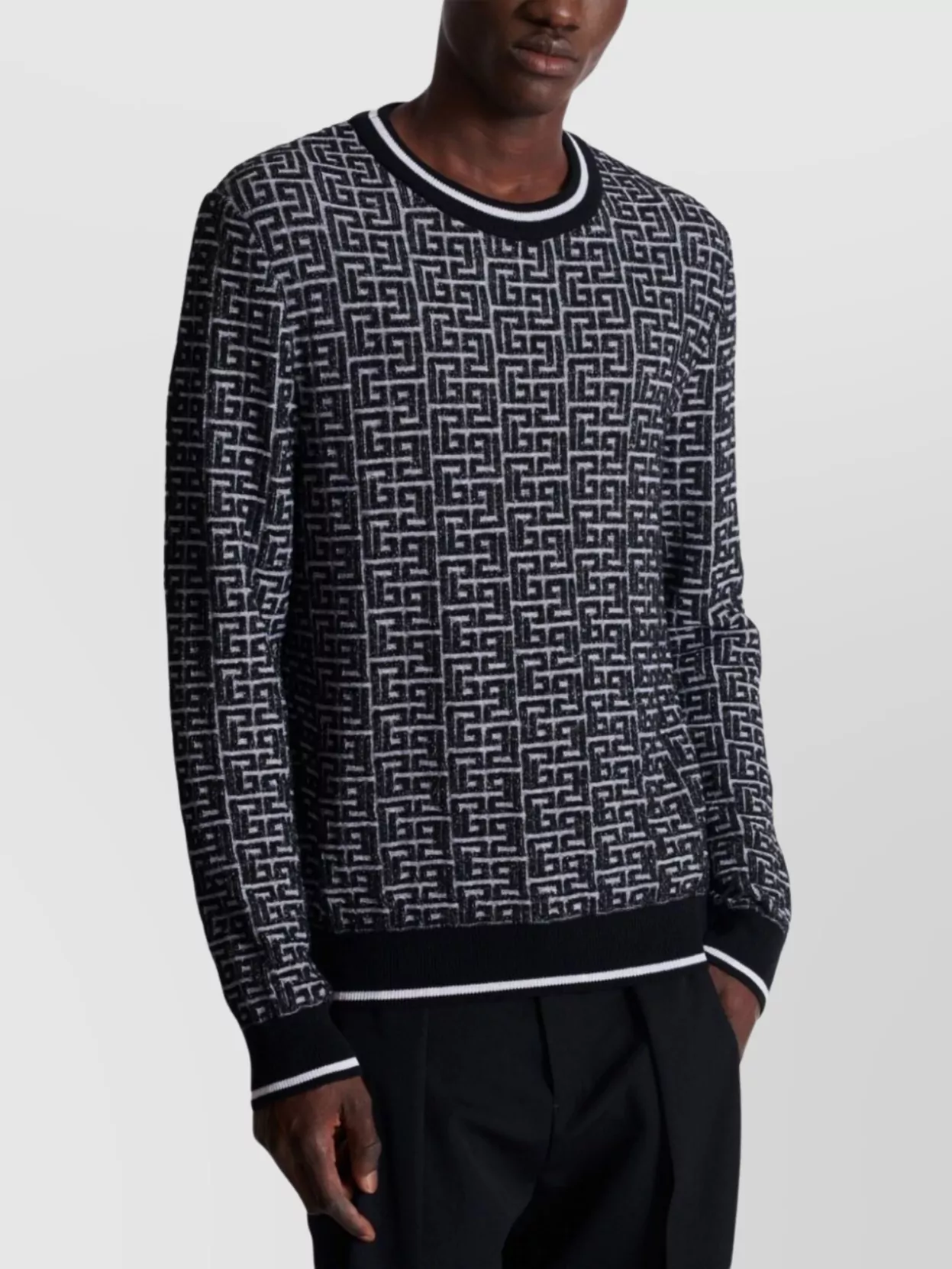 Balmain 3D Monogram Vanise Knit Sweater
