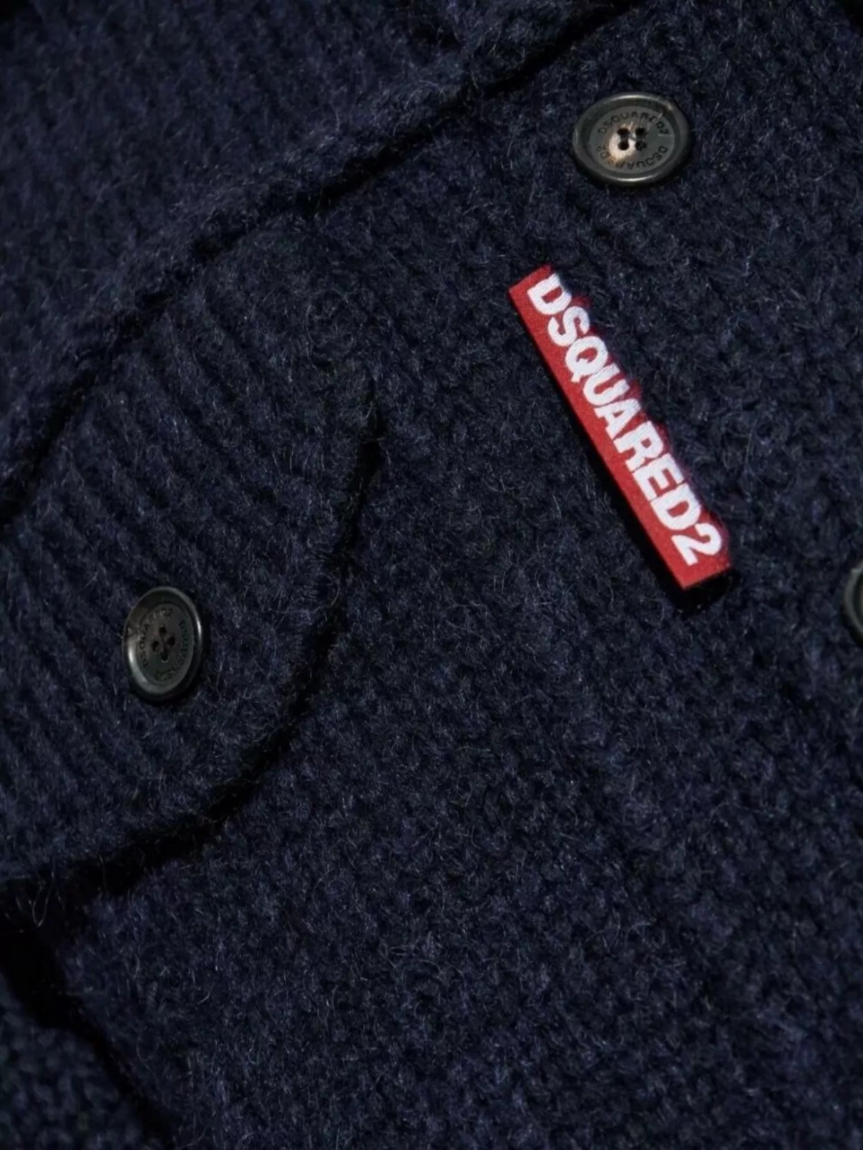 Dsquared2 Ribbed Cuffs Hem Collared Chest Pockets