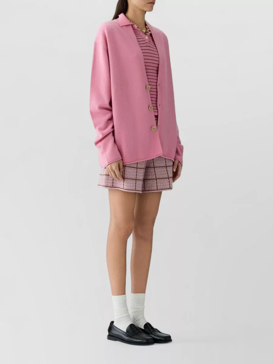 Guest In Residence Striped Slim-Fit Cashmere Long-Sleeve Polo Cardigan