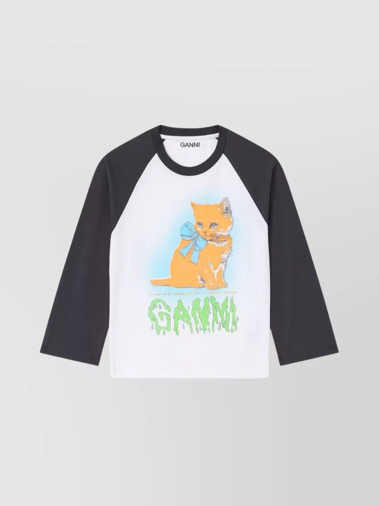 Ganni Women Kitty Baby Organic Cotton T-shirt In Multi