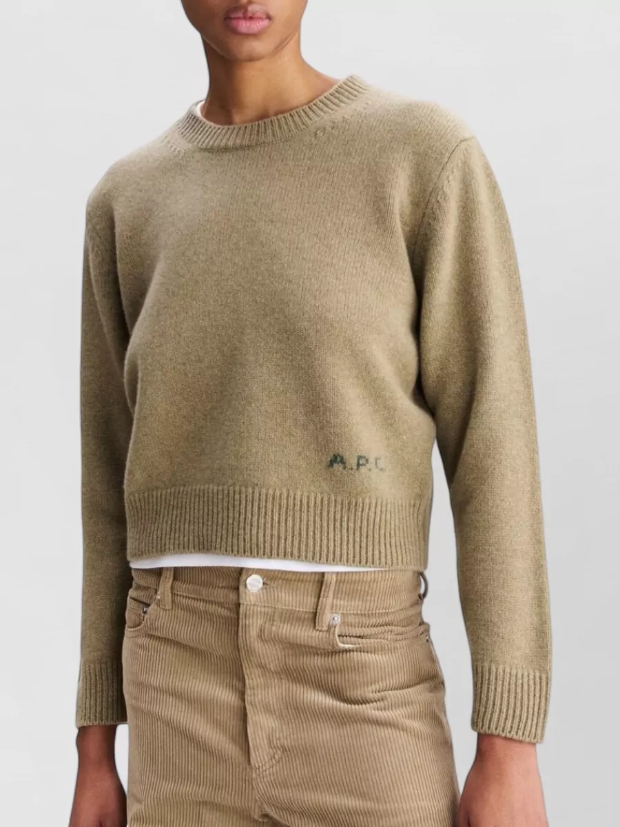 A.p.c. Wool Boxy Crew Neck Sweater