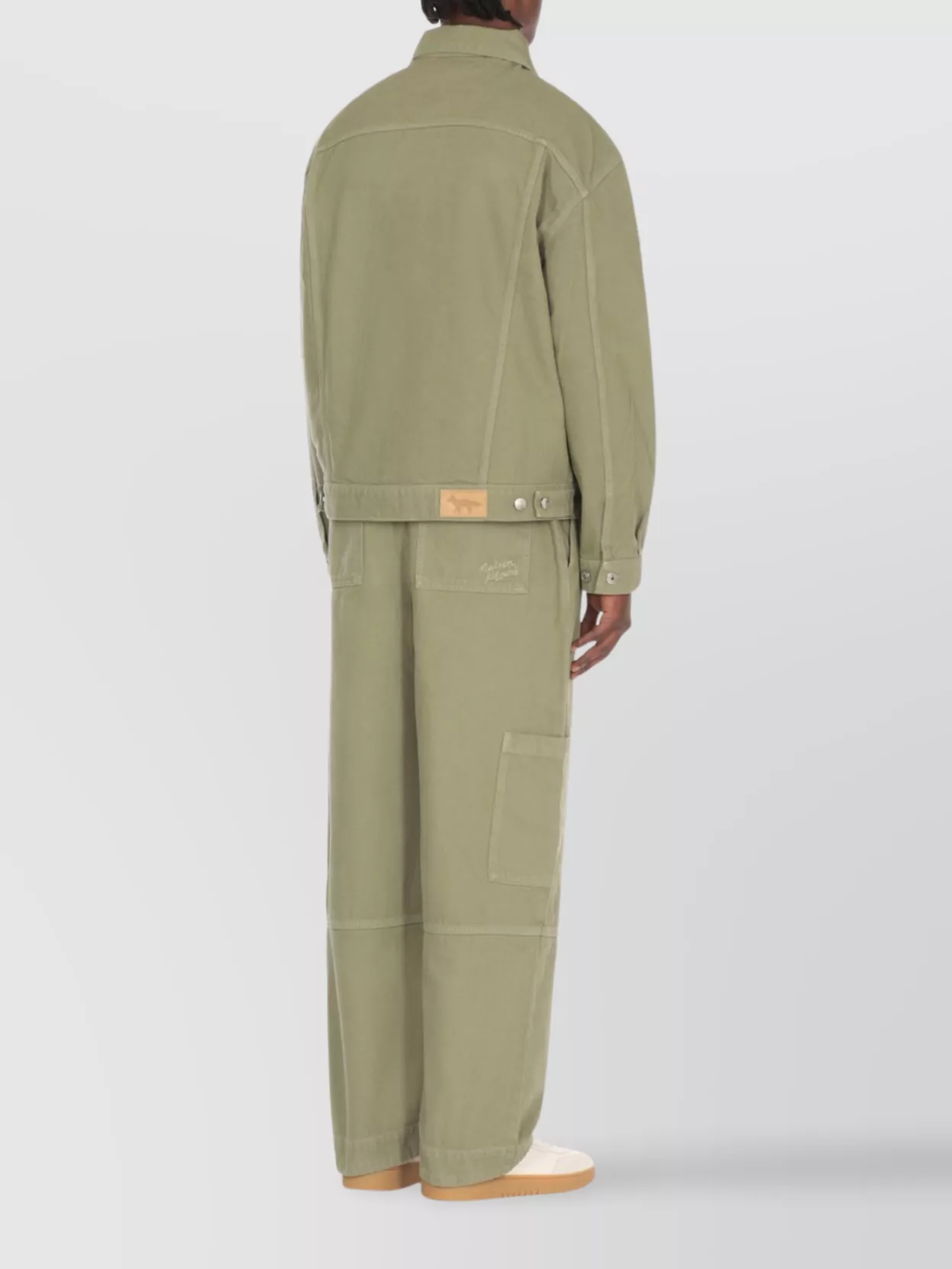 Maison Kitsuné Flap Pockets Cotton Jacket With Silver Hardware