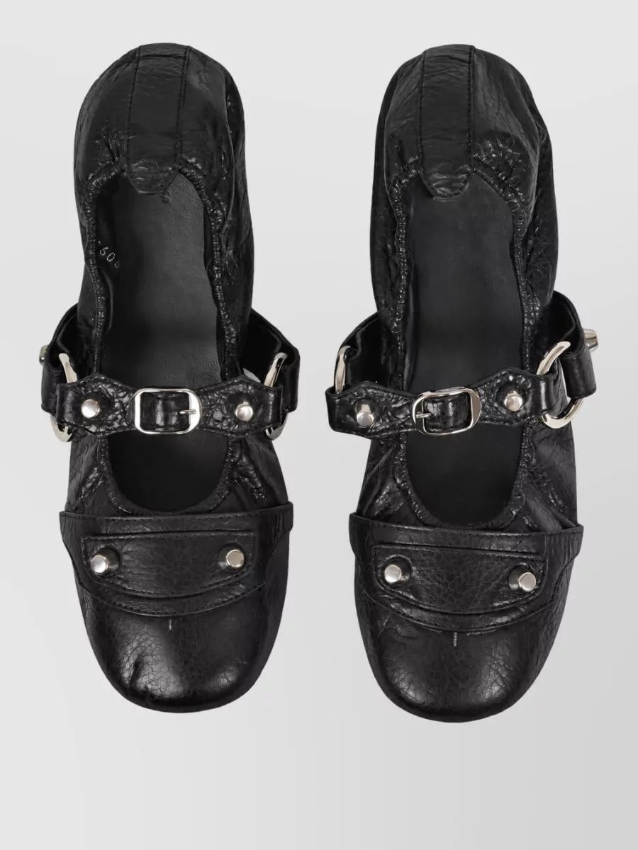 Balenciaga Leather Ballerina Mules