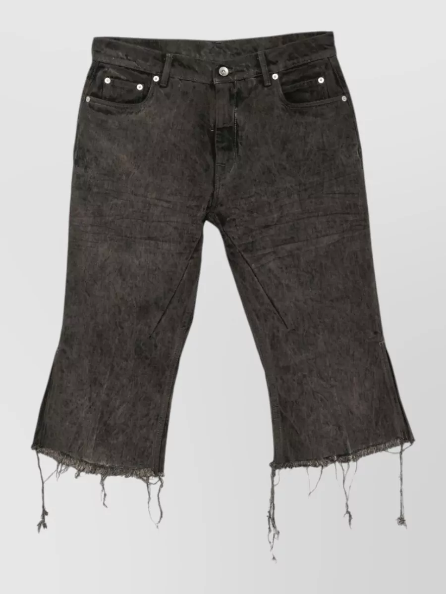 Rick Owens denim slim bermuda shorts
