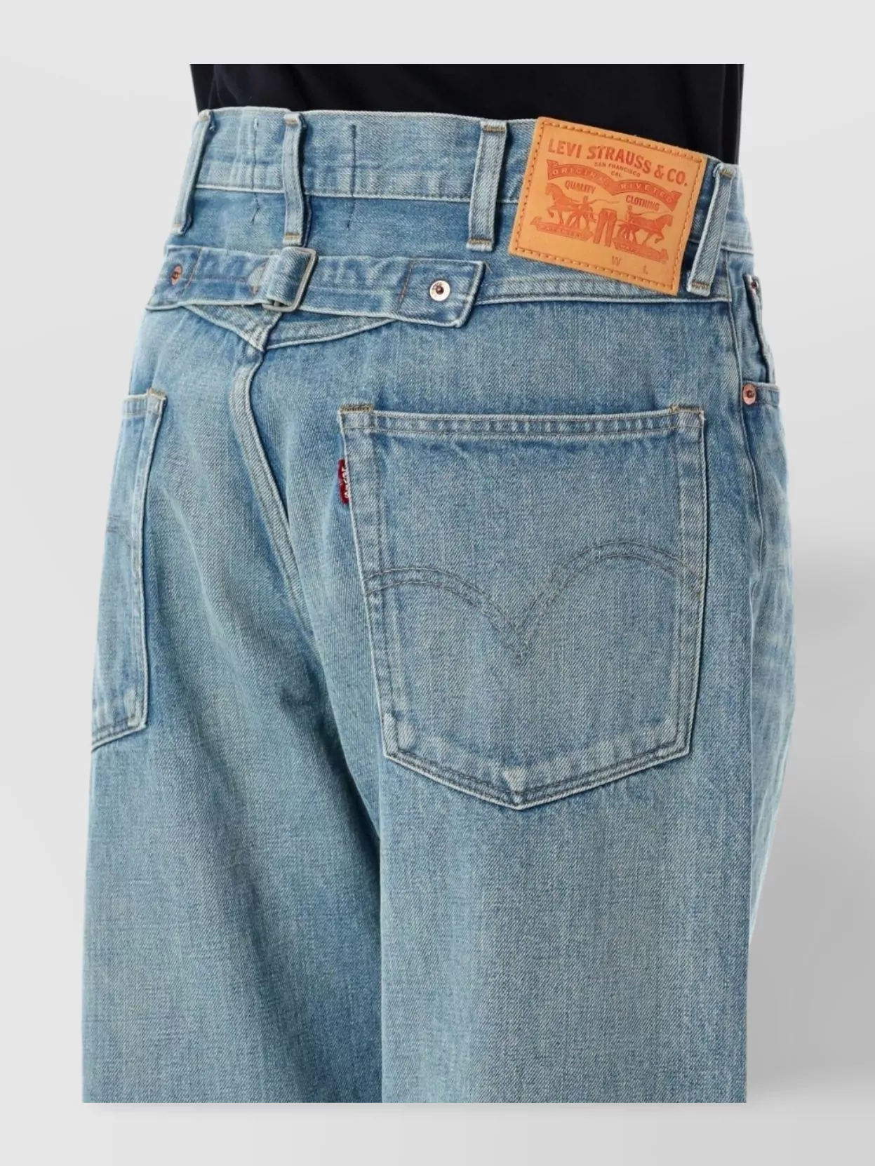 Junya Watanabe Wide Denim Trousers Featuring Belt Loops