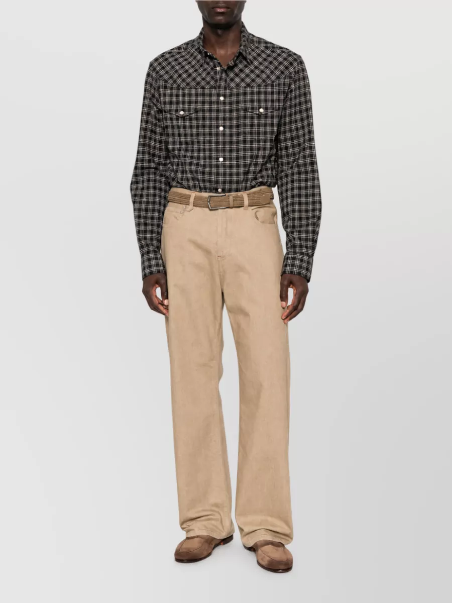 Emporio Armani checked flannel shirt