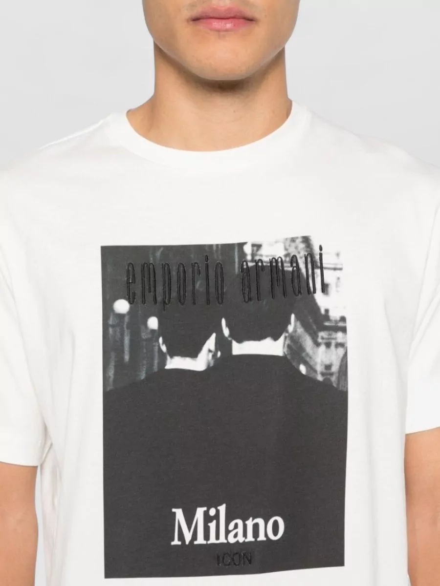 Emporio Armani Cotton T Shirt Short Sleeves Crew Neck