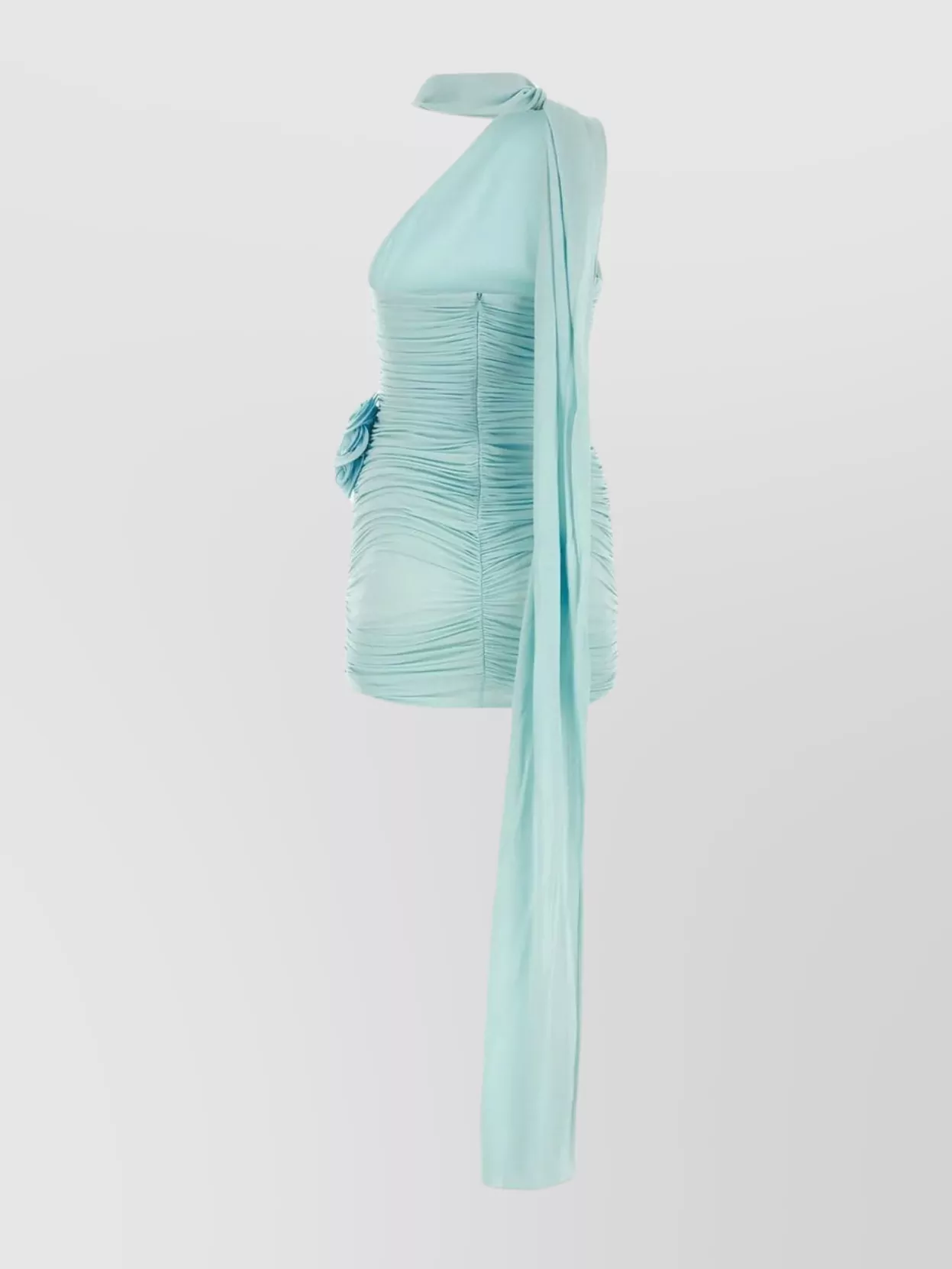 Shop Magda Butrym Back Flounce Dress With Unique Neckline And Asymmetrical Hem