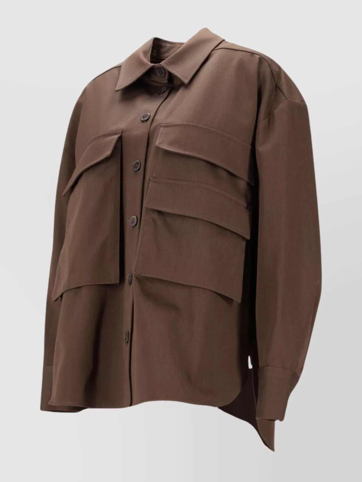 Parosh Long Sleeve Shirt Chest Pockets
