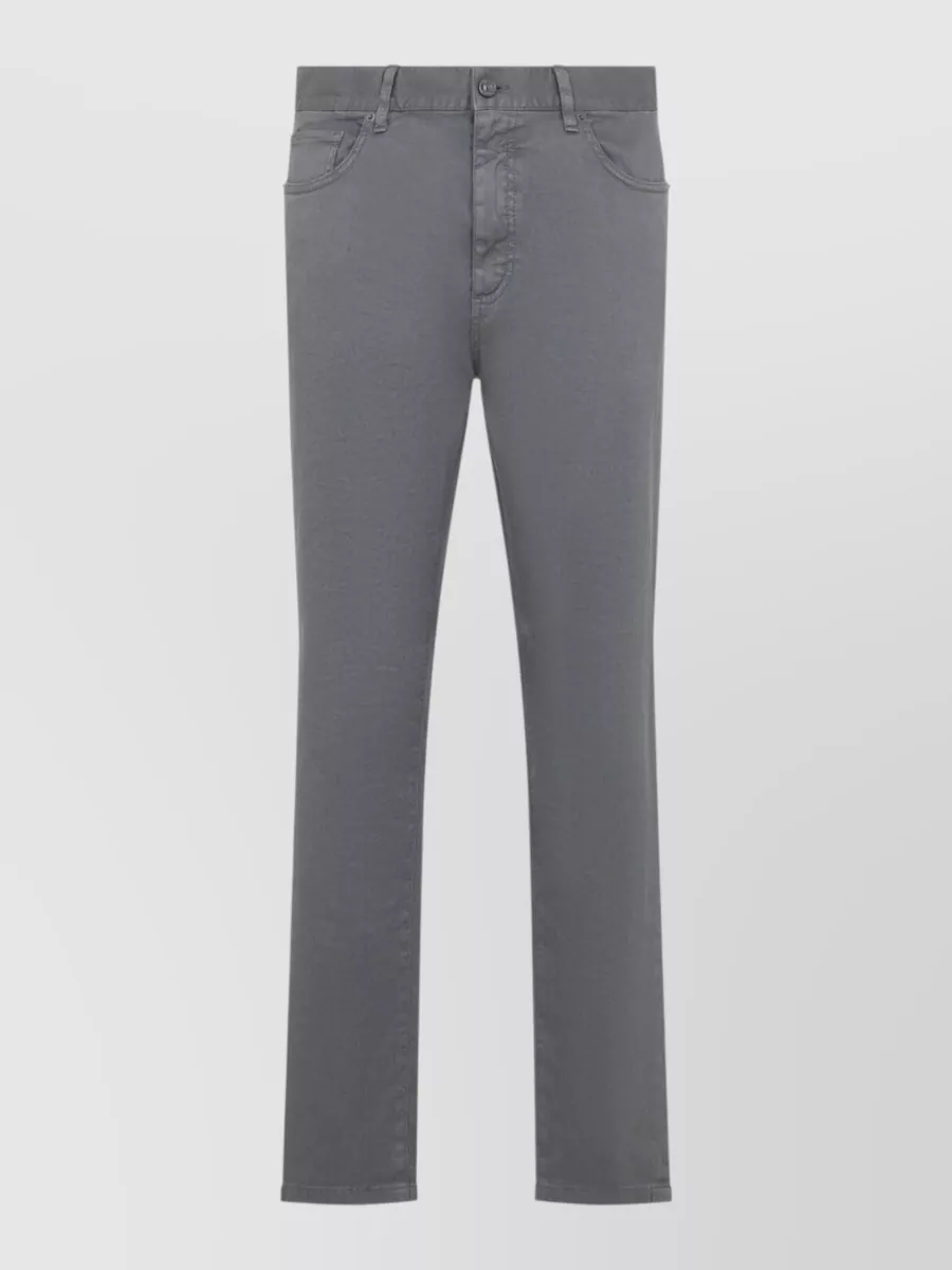 Zegna Linen And Cotton Straight-Leg Jeans