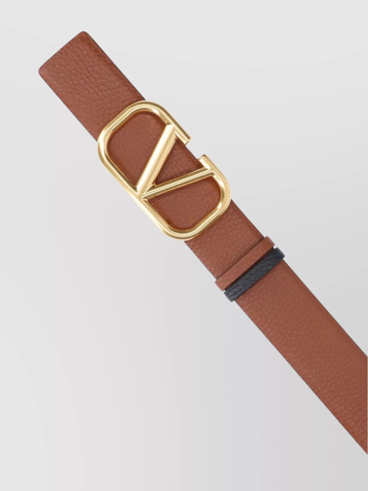 Valentino Garavani Adjustable Length Gold-Tone Buckle Textured Finish Belts