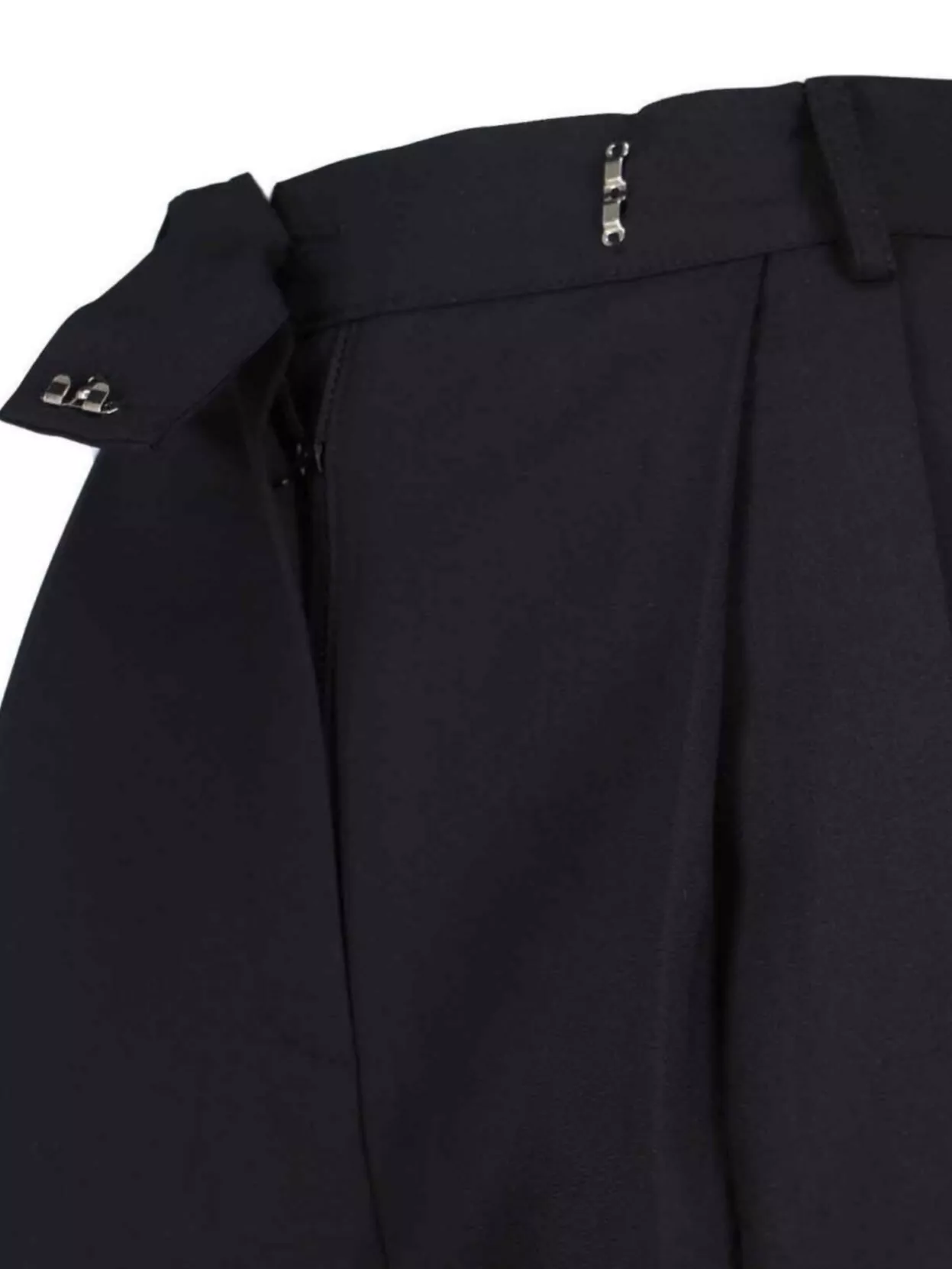 The Frankie Shop Straight Trousers Pleated Belt Loops Pockets