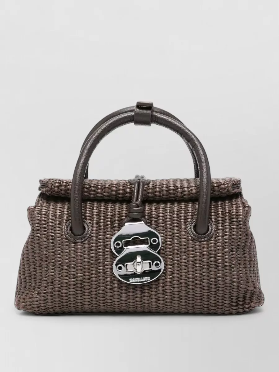 Zanellato Leather And Raffia Tote Bag