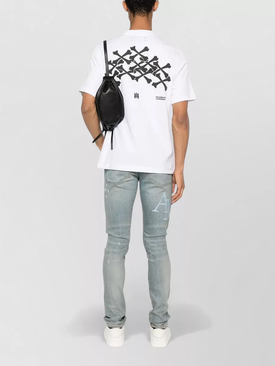 Amiri Stacked Bones Logo Back Jersey T-Shirt