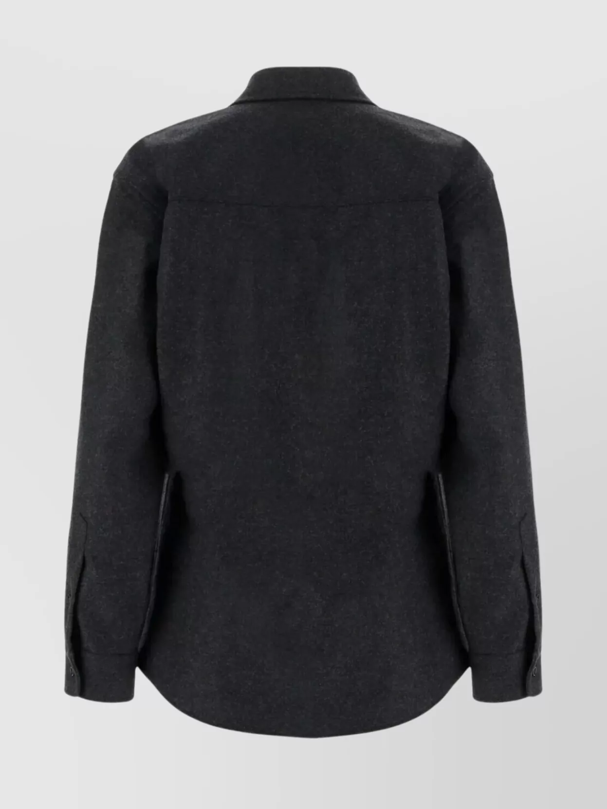 Darkpark Tailored Wool Shirt Long Sleeves In Black