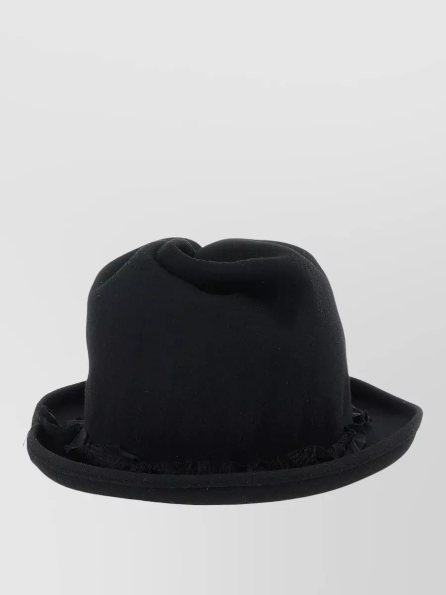 Yohji Yamamoto Wool Sculptural Fedora Hat