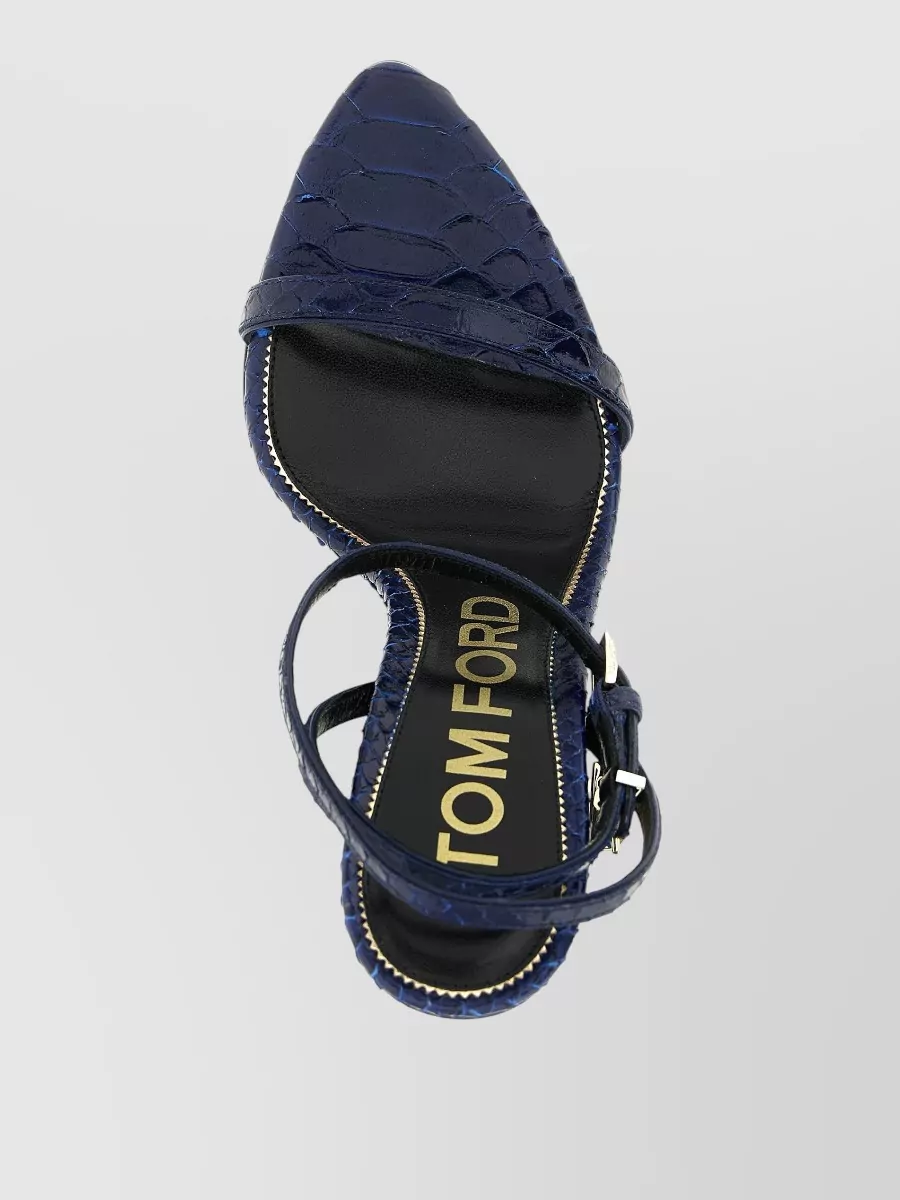 Tom Ford Padlock Sandals Ankle Strap Gold Hardware