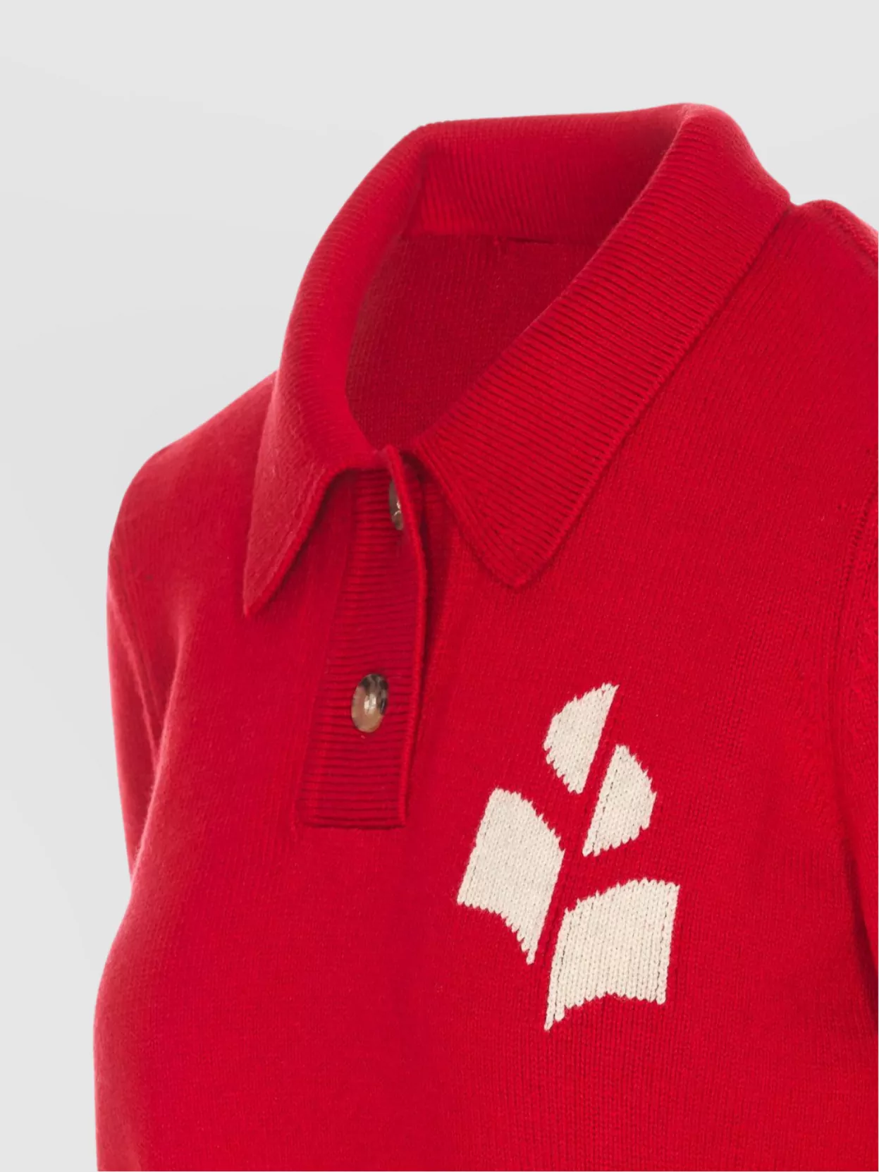 Isabel Marant Étoile Long Sleeve Ribbed Top With Embroidered Front