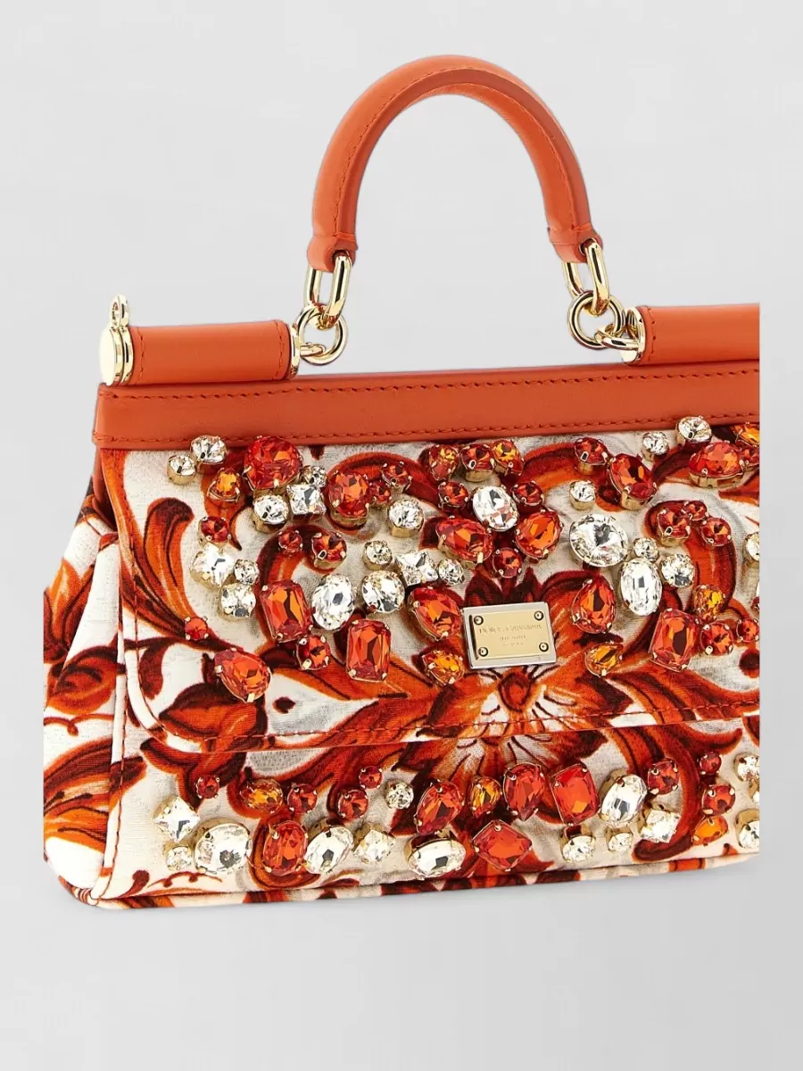 Dolce&Gabbana Sicily Mini Canvas Brocade Mini Bag