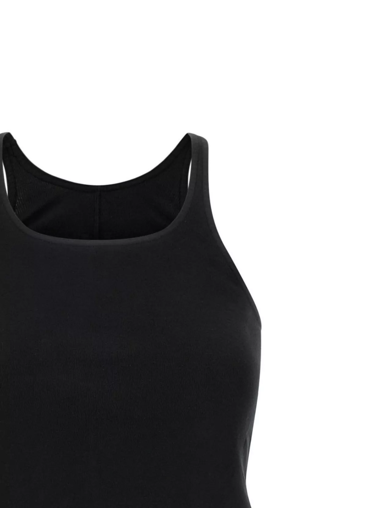 Rick Owens Drkshdw Tank Top With Asymmetric Hem And Scoop Neck