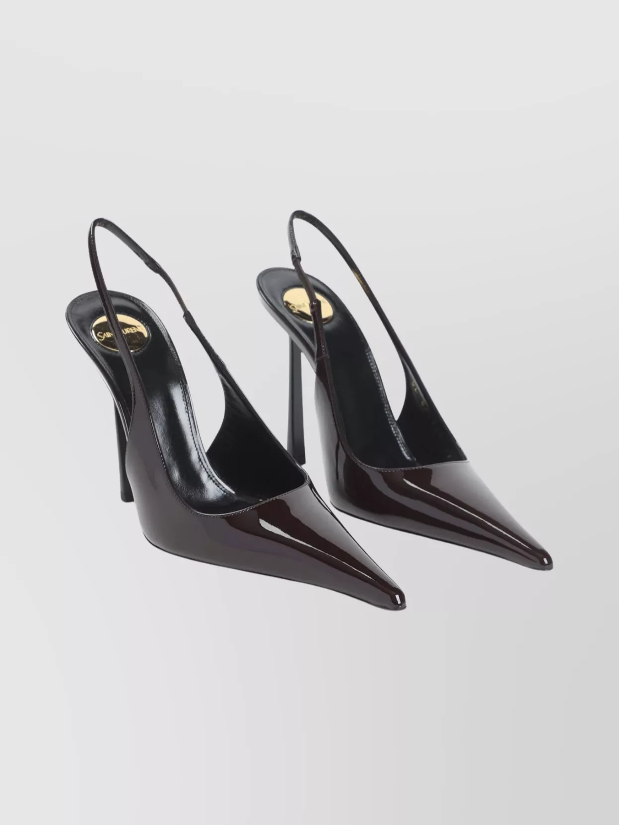 Saint Laurent Vendome 110 Pointed Toe Glossy Pumps In Black