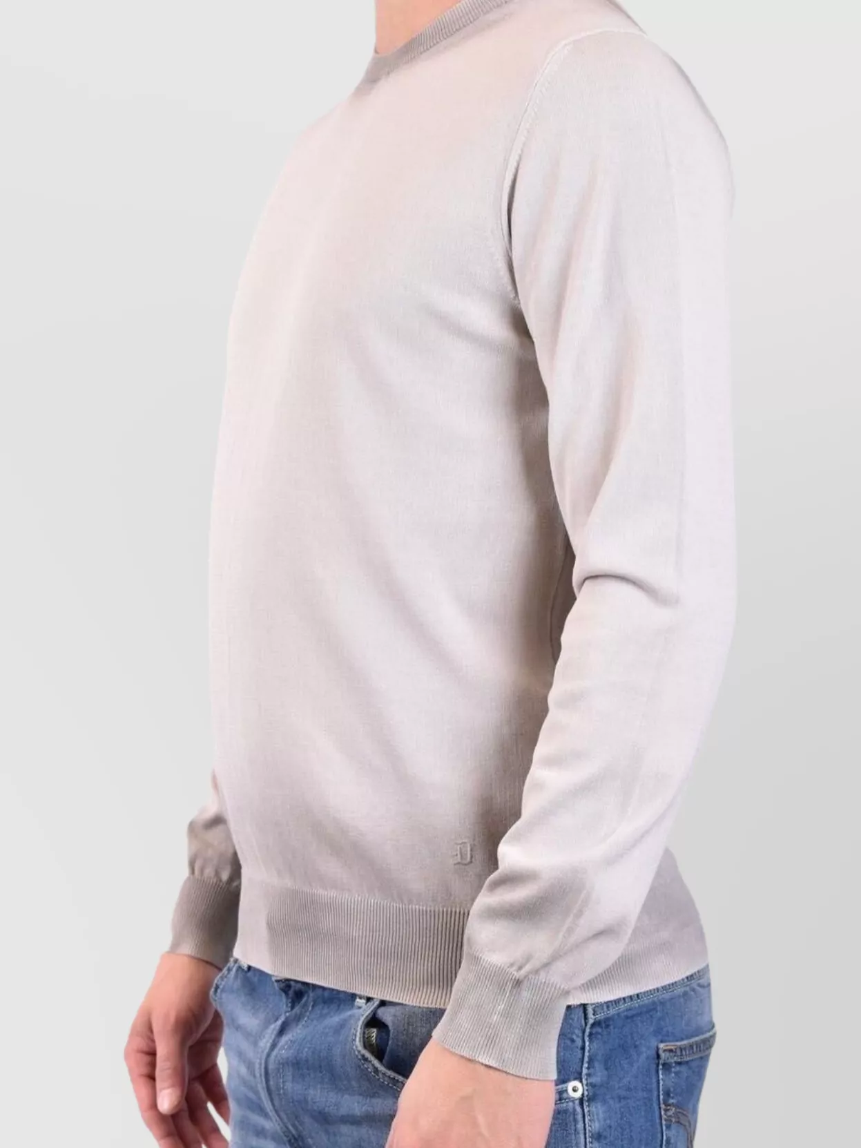 Dondup Crew Neck Long Sleeves Ribbed Cuffs