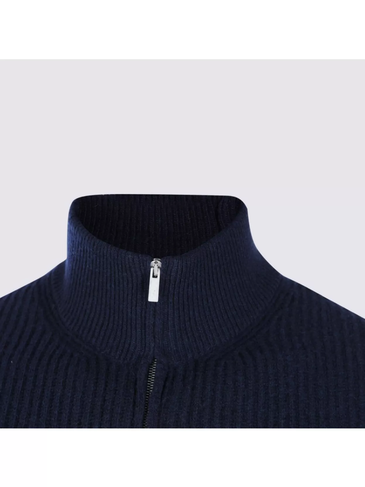 Lardini High Collar Long Sleeve Knit Sweater