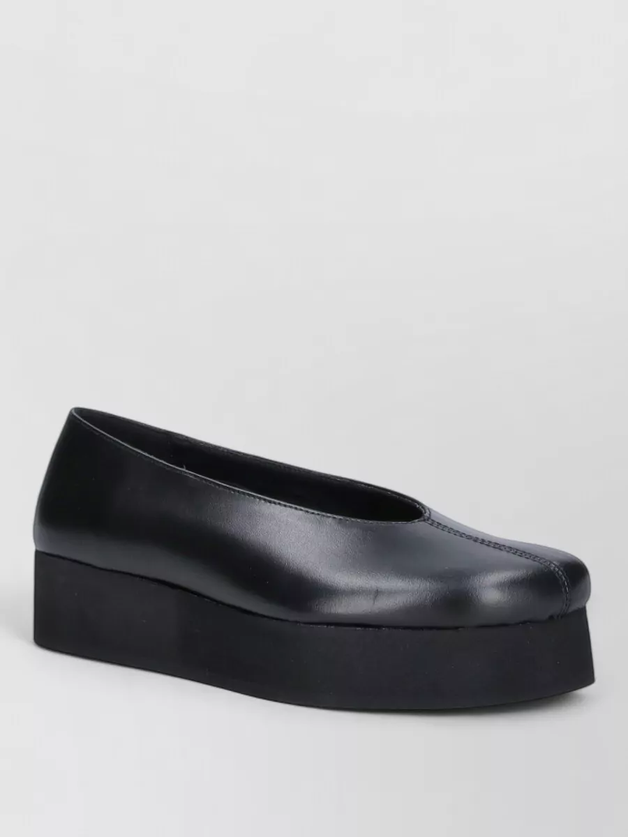 Comme Des Garçons Leather Ballerina Shoes