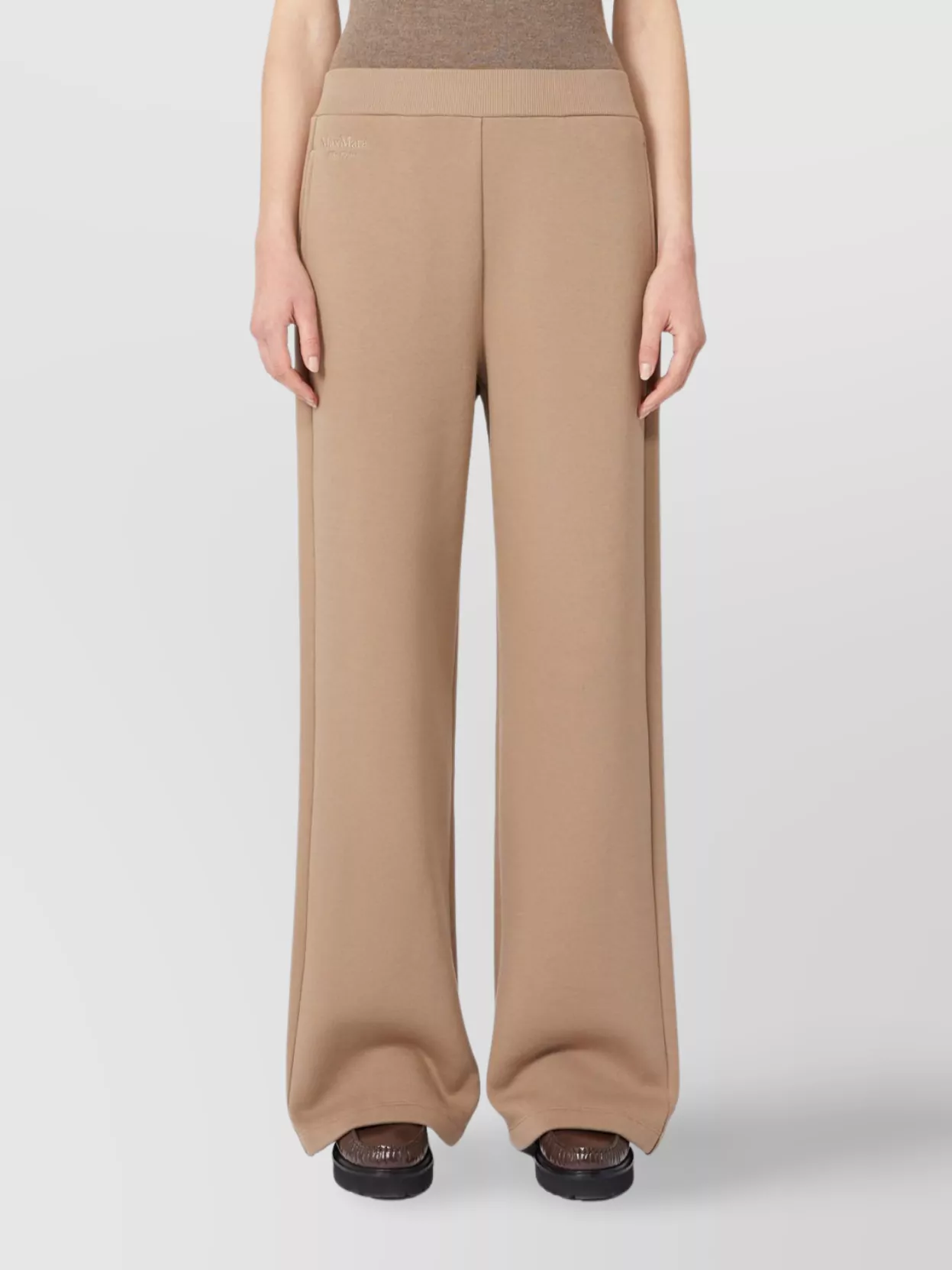 S Max Mara Brushed Cotton Wide-Leg Trousers