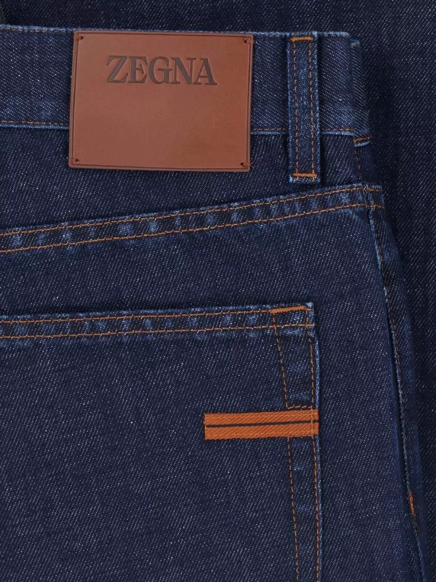 Zegna Denim Mid-Rise Straight-Leg Jeans