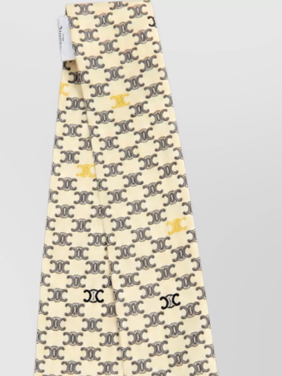 Celine silk printed lavalliere scarf