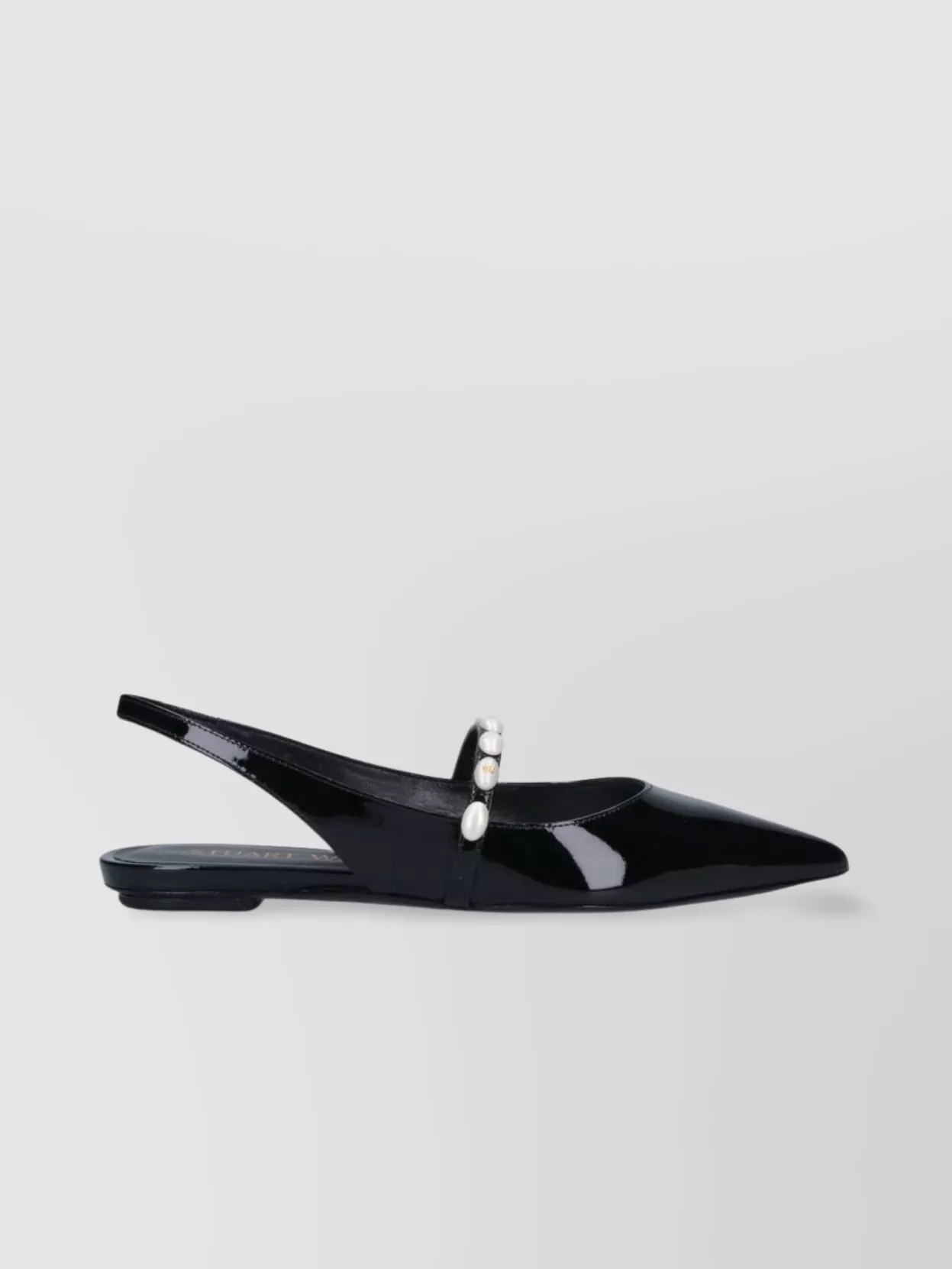 Stuart Weitzman Pearl Pointed Toe Ballerina Shoes